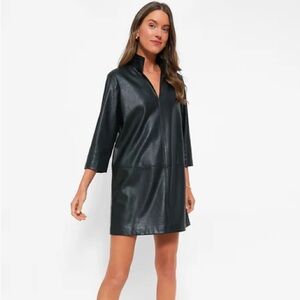Tuckernuck Black Faux Leather Clifton Dress